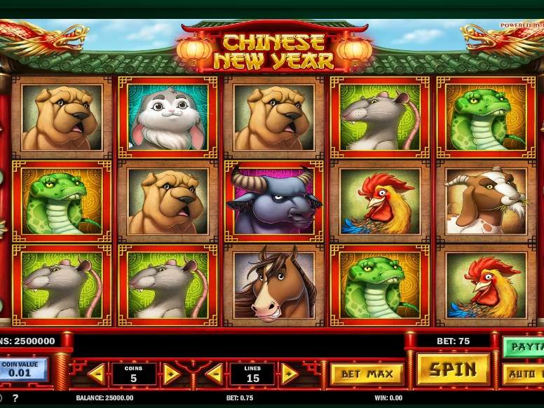 Игральный аппарат Chinese New Year за реальные рубли